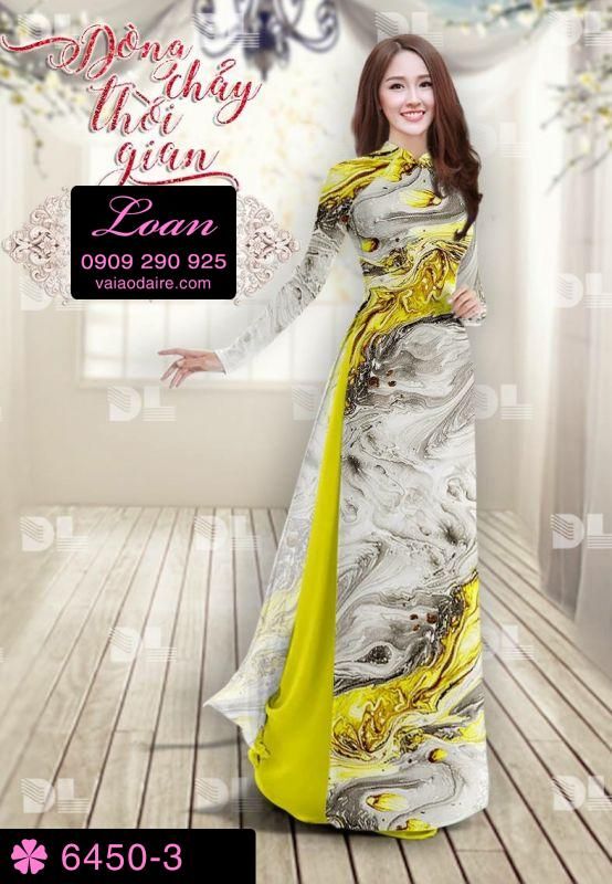 Vải áo dài họa tiết ảo