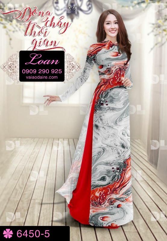 Vải áo dài họa tiết ảo