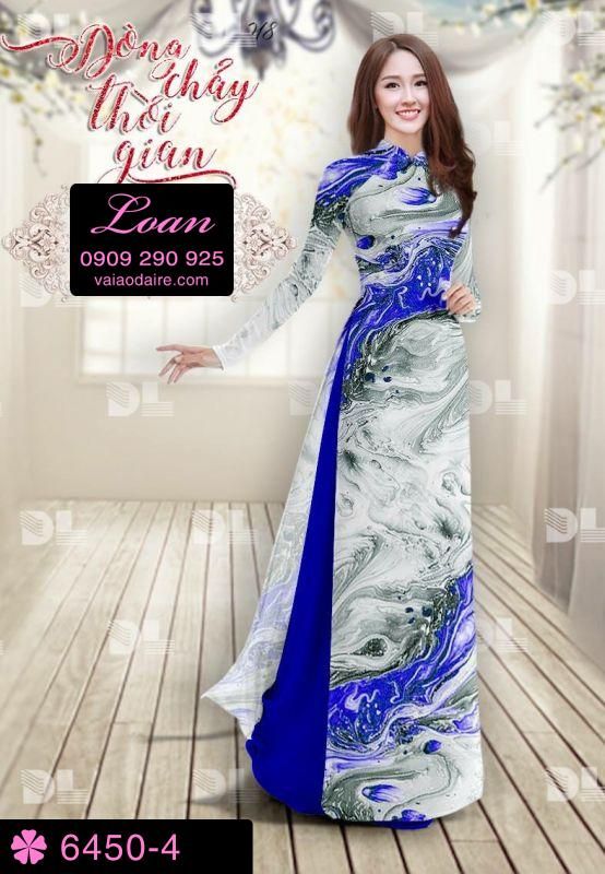 Vải áo dài họa tiết ảo