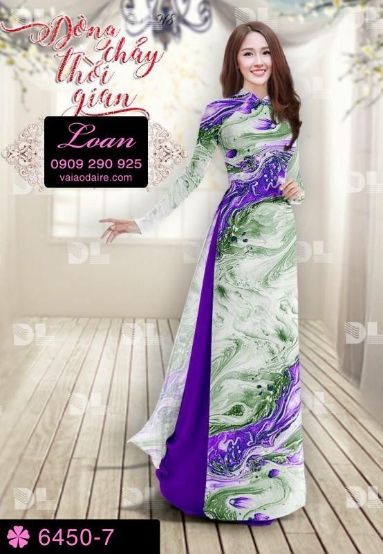 Vải áo dài họa tiết ảo