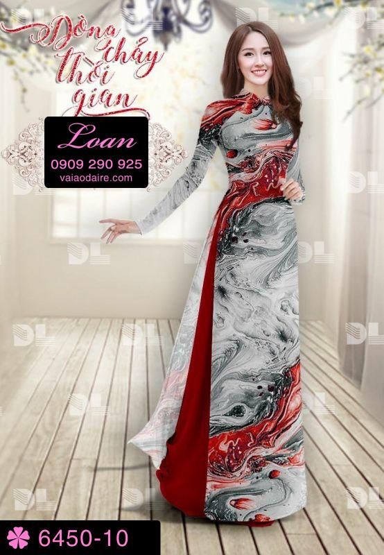 Vải áo dài họa tiết ảo