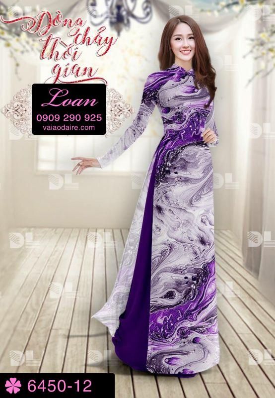 Vải áo dài họa tiết ảo