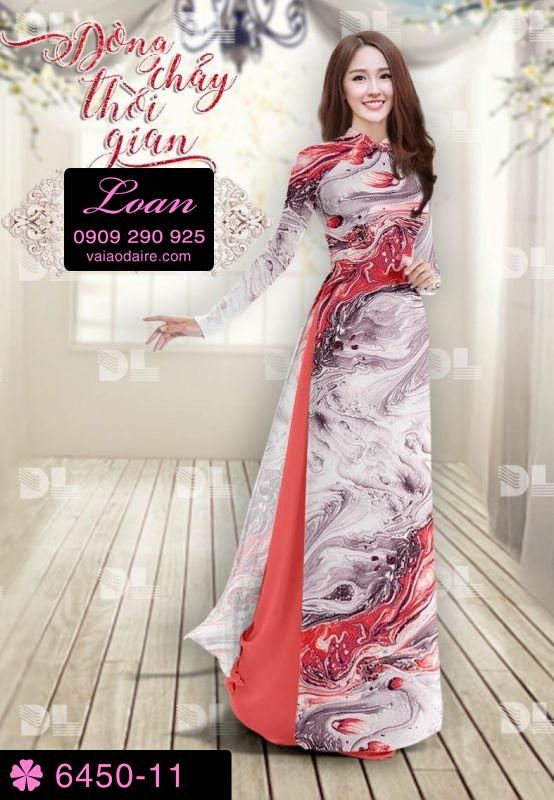 Vải áo dài họa tiết ảo