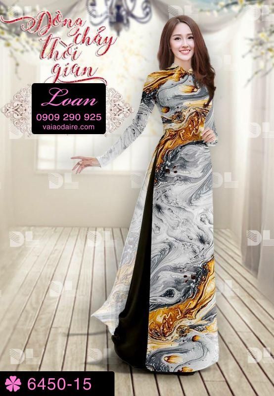 Vải áo dài họa tiết ảo