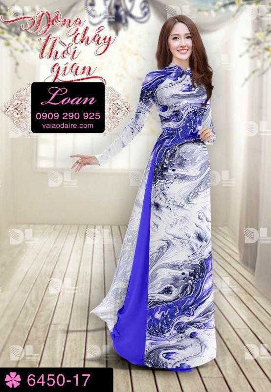 Vải áo dài họa tiết ảo