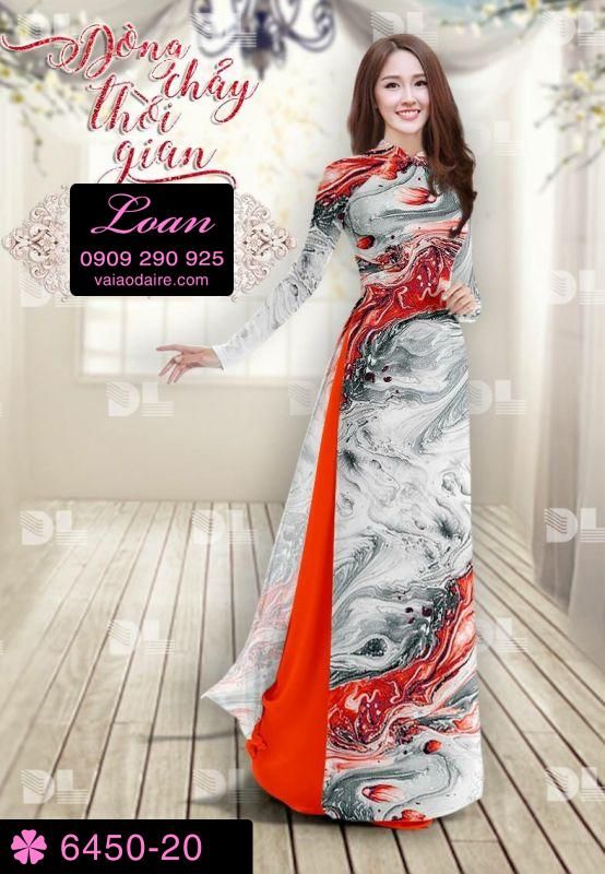 Vải áo dài họa tiết ảo