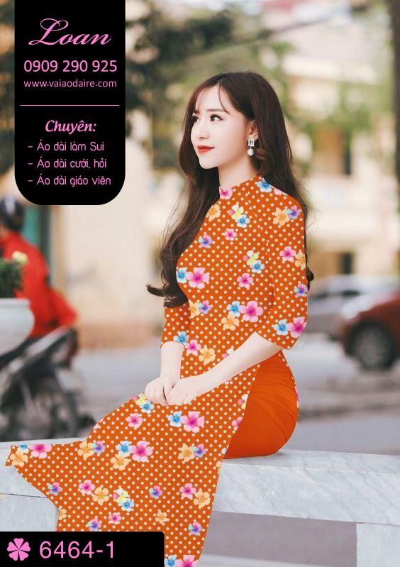 Vải áo dài hoa nhí