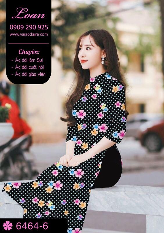 Vải áo dài hoa nhí