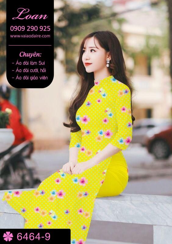Vải áo dài hoa nhí