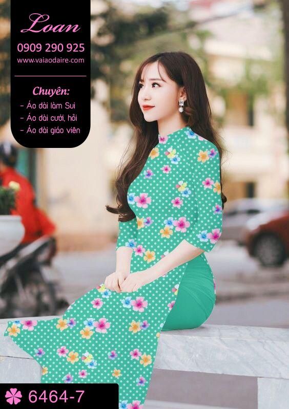 Vải áo dài hoa nhí