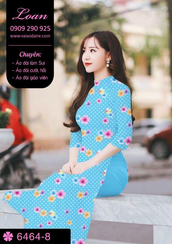 Vải áo dài hoa nhí