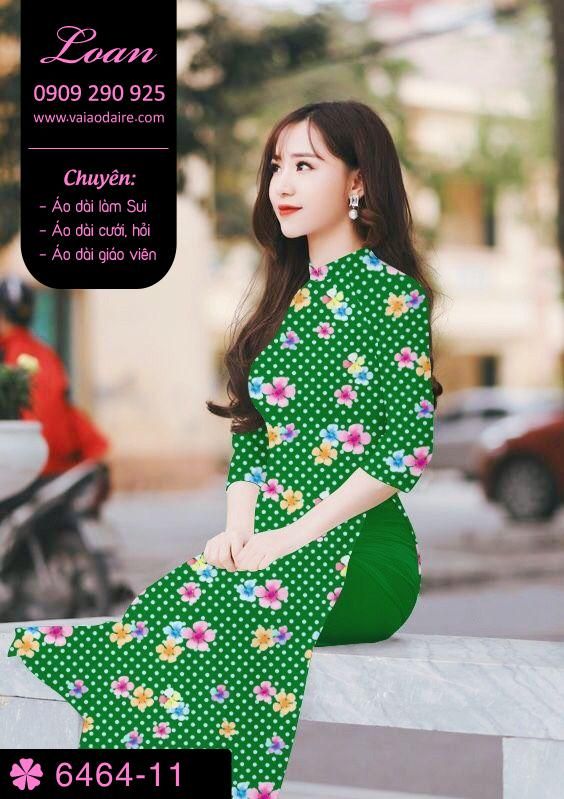 Vải áo dài hoa nhí