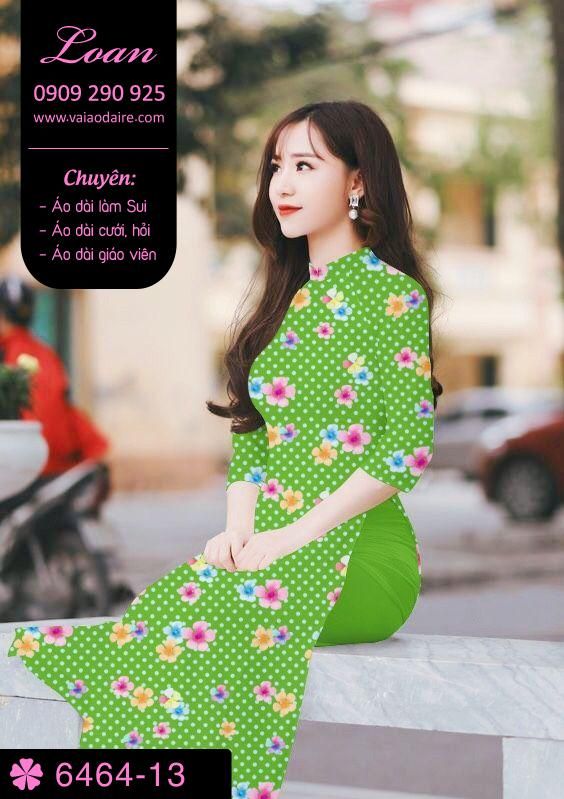 Vải áo dài hoa nhí