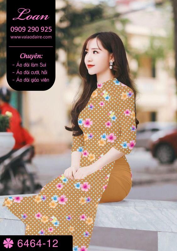 Vải áo dài hoa nhí