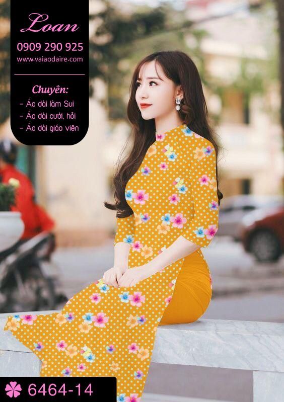 Vải áo dài hoa nhí
