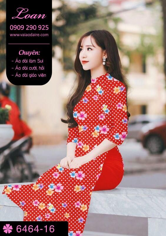 Vải áo dài hoa nhí