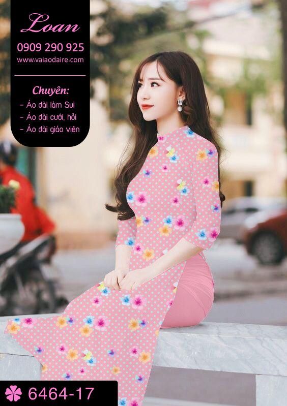 Vải áo dài hoa nhí