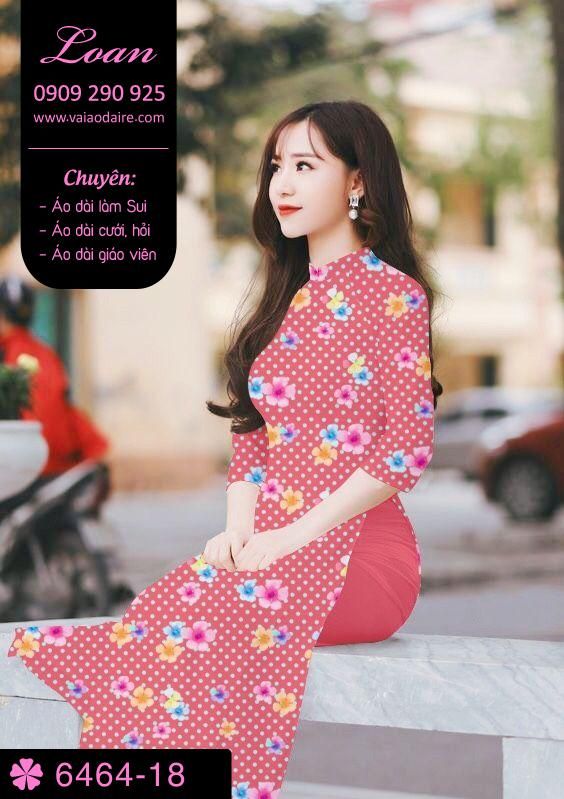Vải áo dài hoa nhí