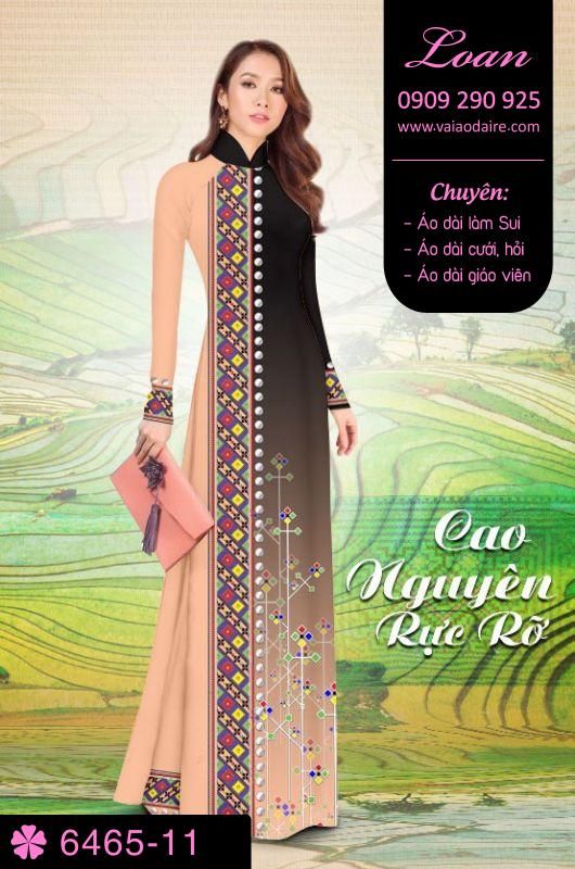 Vải áo dài hoa chạy dọc