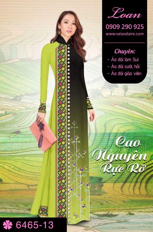 Vải áo dài hoa chạy dọc