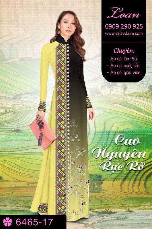 Vải áo dài hoa chạy dọc