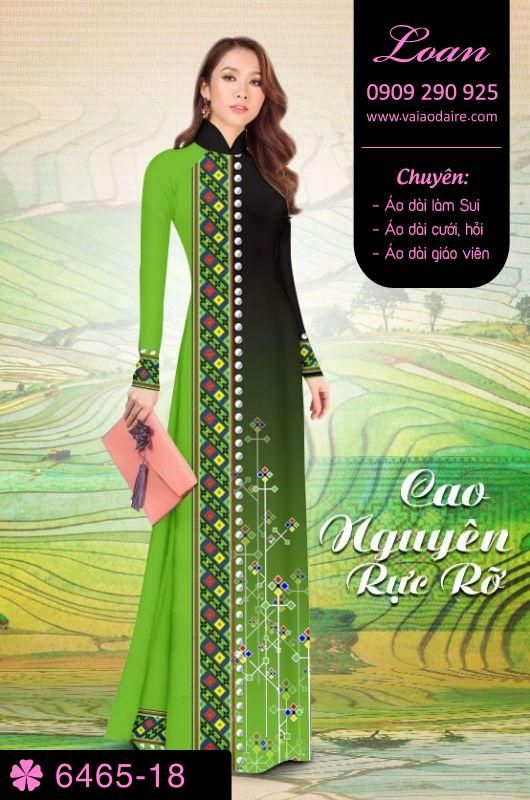 Vải áo dài hoa chạy dọc