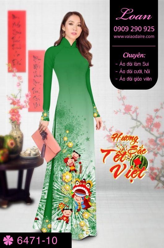 Vải áo dài tết 2018
