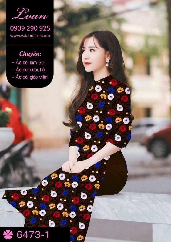 Vải áo dài hoa nhí