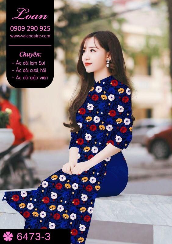 Vải áo dài hoa nhí