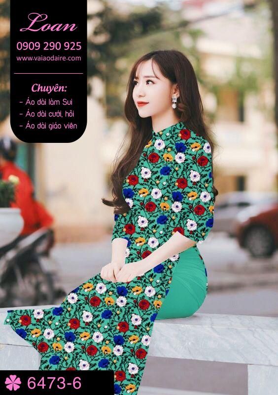 Vải áo dài hoa nhí