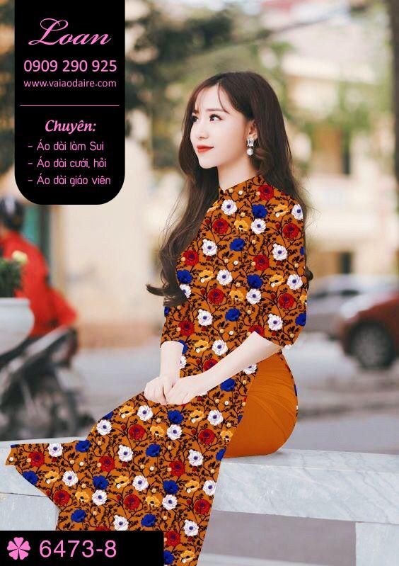 Vải áo dài hoa nhí
