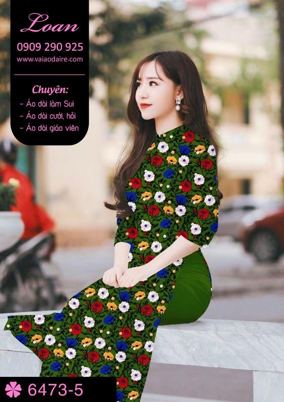 Vải áo dài hoa nhí