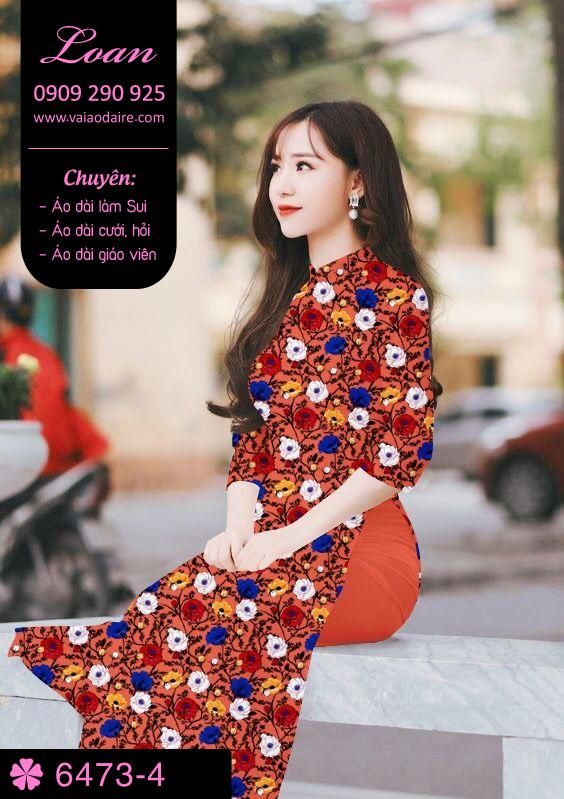 Vải áo dài hoa nhí