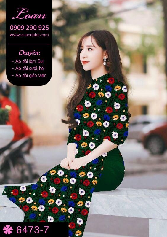 Vải áo dài hoa nhí