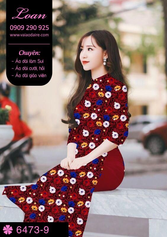 Vải áo dài hoa nhí