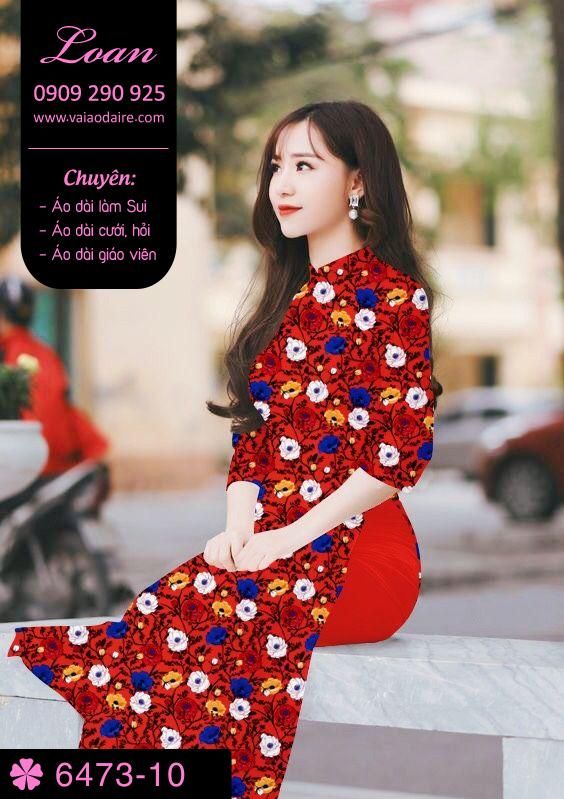 Vải áo dài hoa nhí