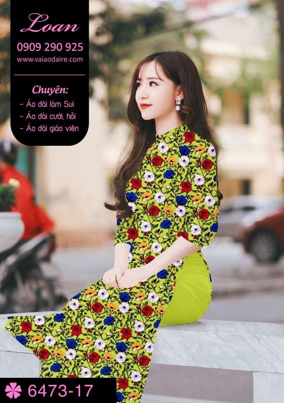 Vải áo dài hoa nhí