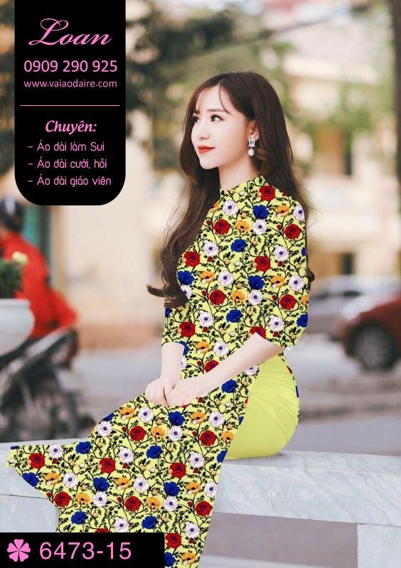 Vải áo dài hoa nhí