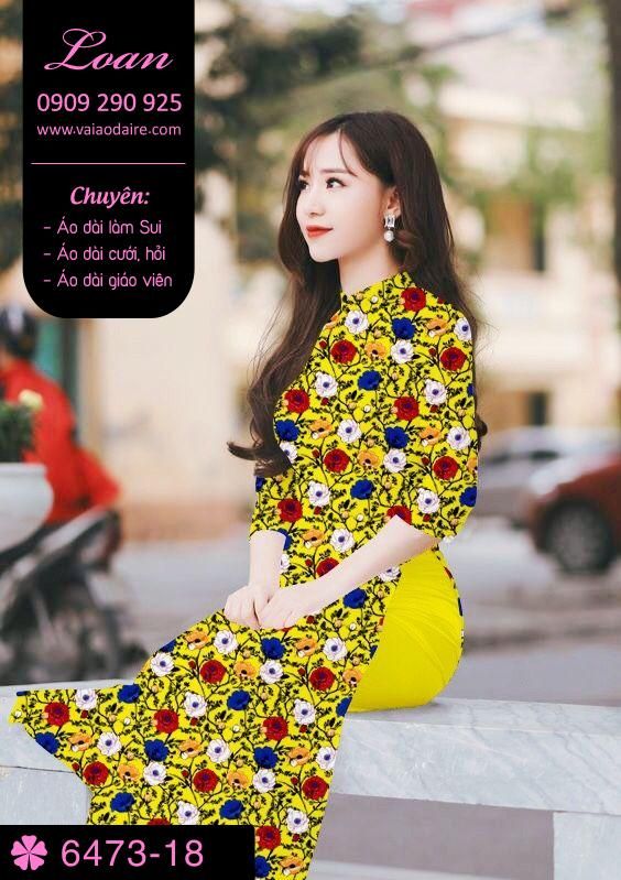 Vải áo dài hoa nhí