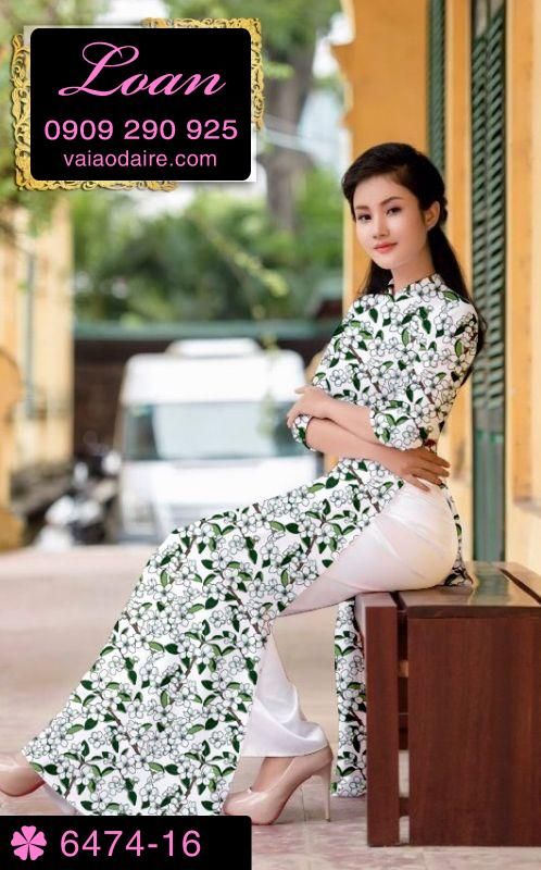 Vải áo dài hoa nhí