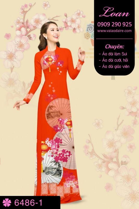 Vải áo dài hoa Xuân