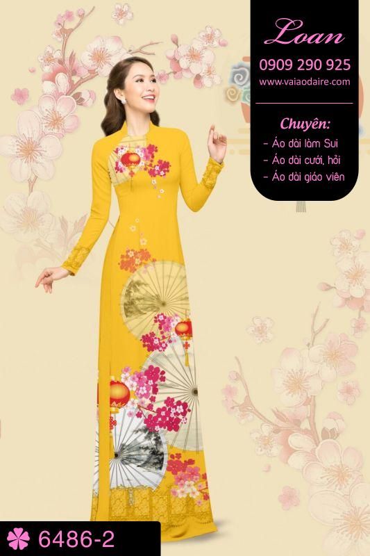 Vải áo dài hoa Xuân