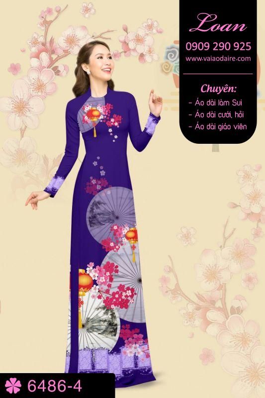 Vải áo dài hoa Xuân
