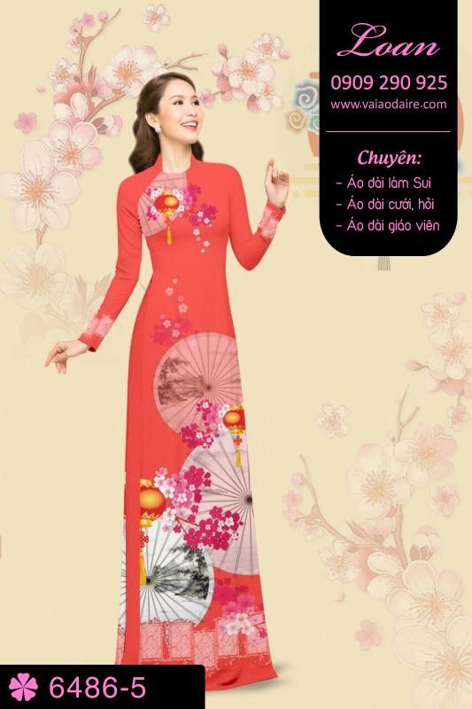 Vải áo dài hoa Xuân