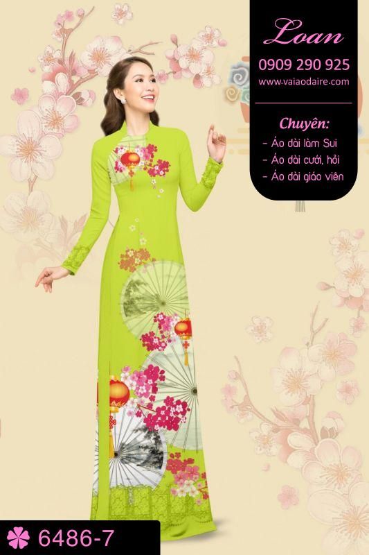 Vải áo dài hoa Xuân