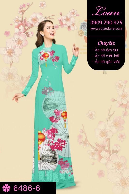 Vải áo dài hoa Xuân