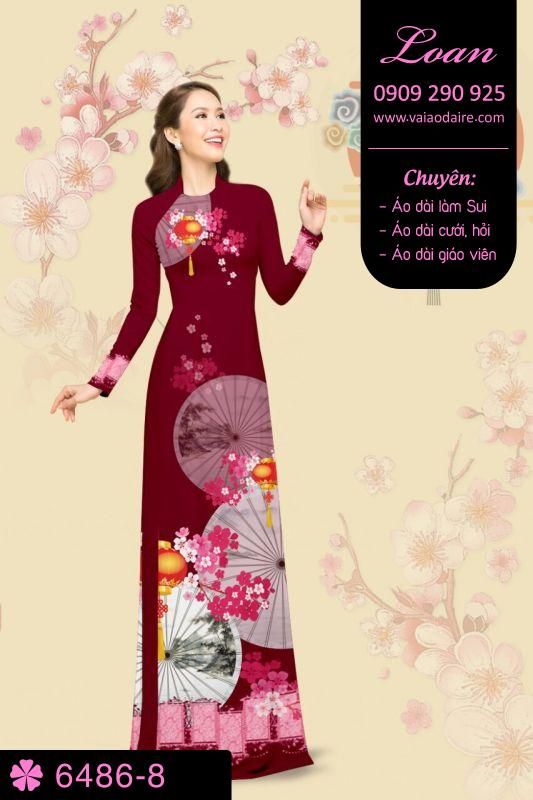 Vải áo dài hoa Xuân