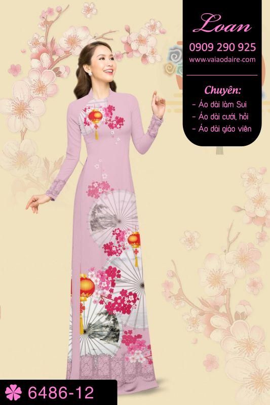 Vải áo dài hoa Xuân