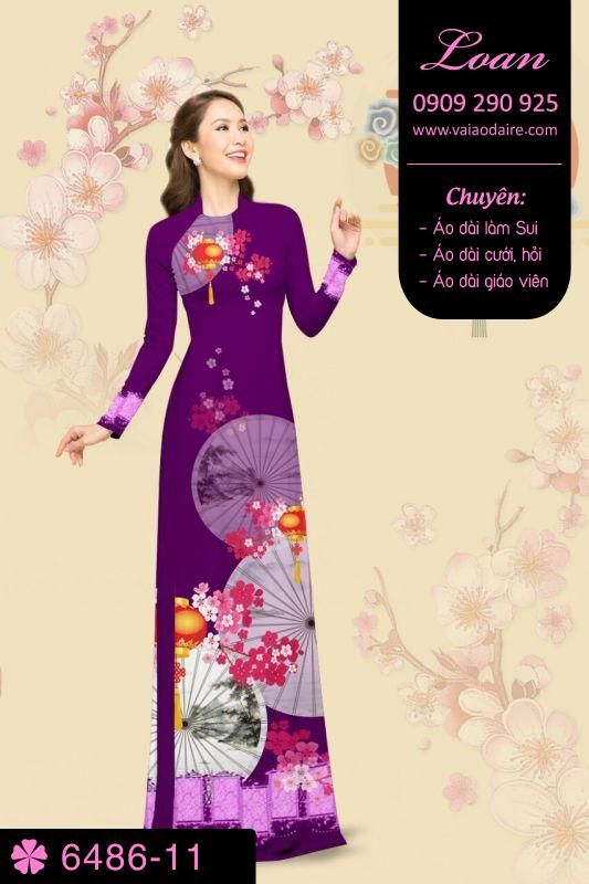 Vải áo dài hoa Xuân
