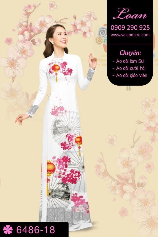 Vải áo dài hoa Xuân
